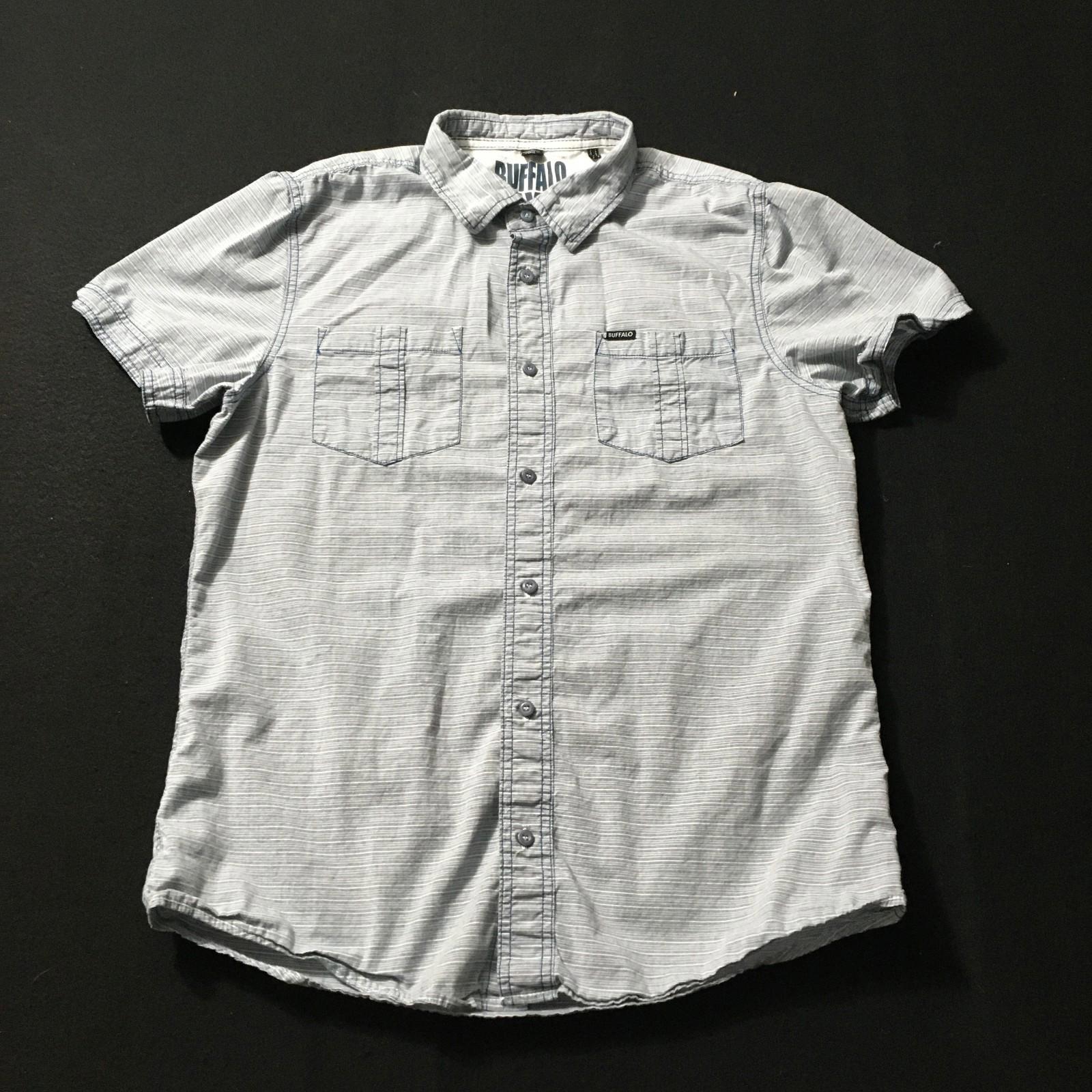 Blue And White ButtonUp Shirt David Bitton Buffalo